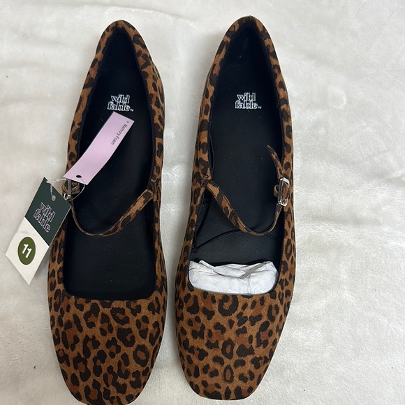 Wild Fable Brown and Black Leopard Print Flats - Picture 1 of 11